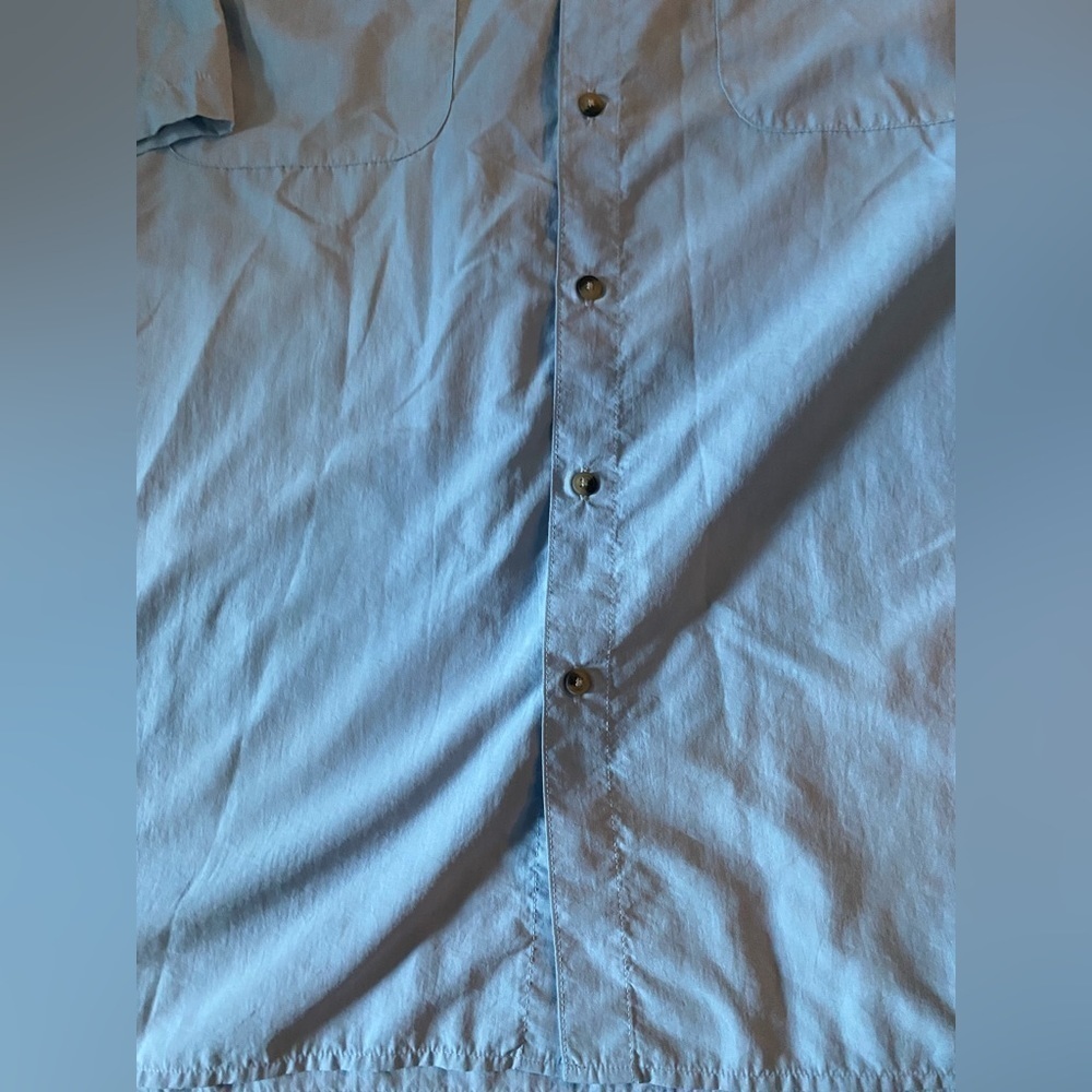 Wrangler Plus Size Mens Light Blue Button Down Shirt Size 3XL - Picture 11 of 11
